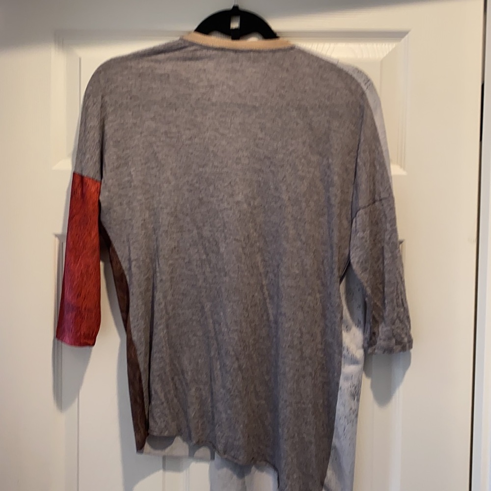 Zara Asymmetrical Color-Block Top - image 3